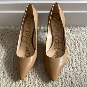Sam Edelman Size 12 Camel Leather Heels